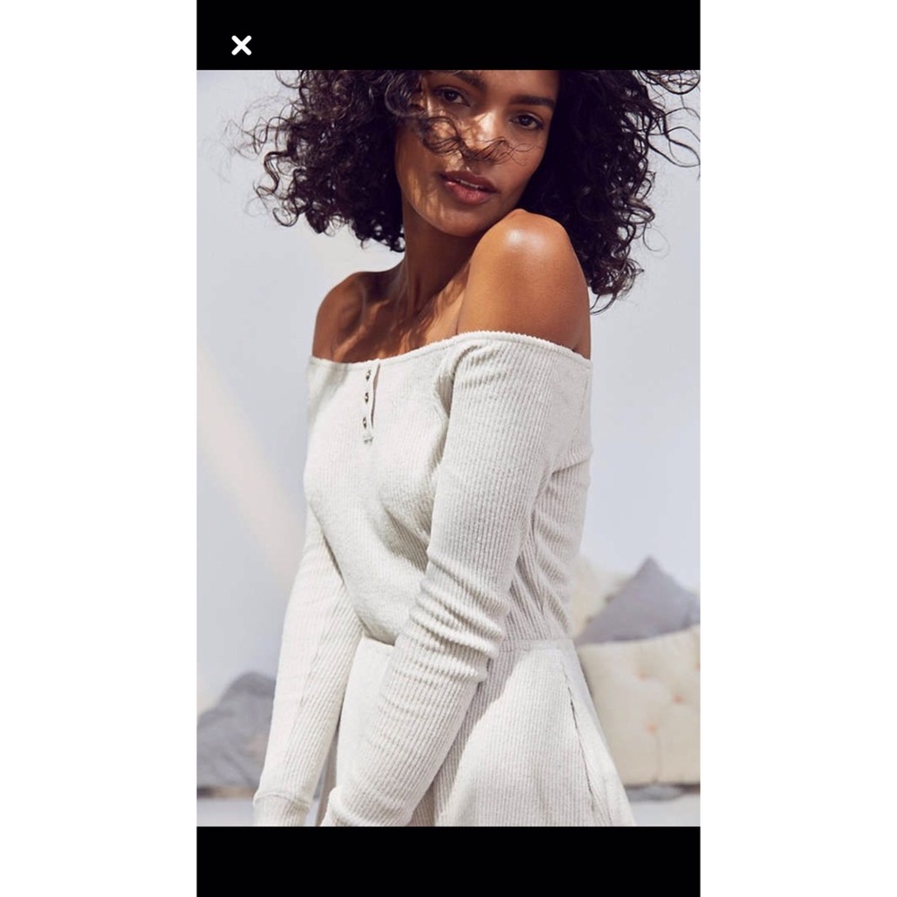 Out From Under Ribbed Off-The-Shoulder Romper - Picture 2 of 8